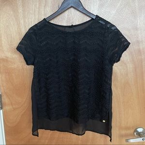 Guess Black Lace Top